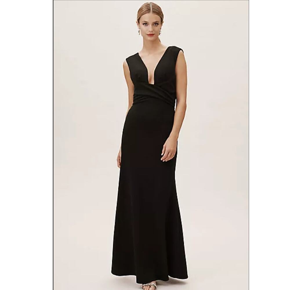New Anthropologie BHLDN Fira Dress GOWN $188 SIZE 6 Black